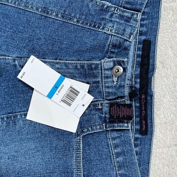 NWT Vintage Y2K Calvin Klein Low Rise Slim Fit Flared Leg Women’s Jeans - Picture 5 of 9